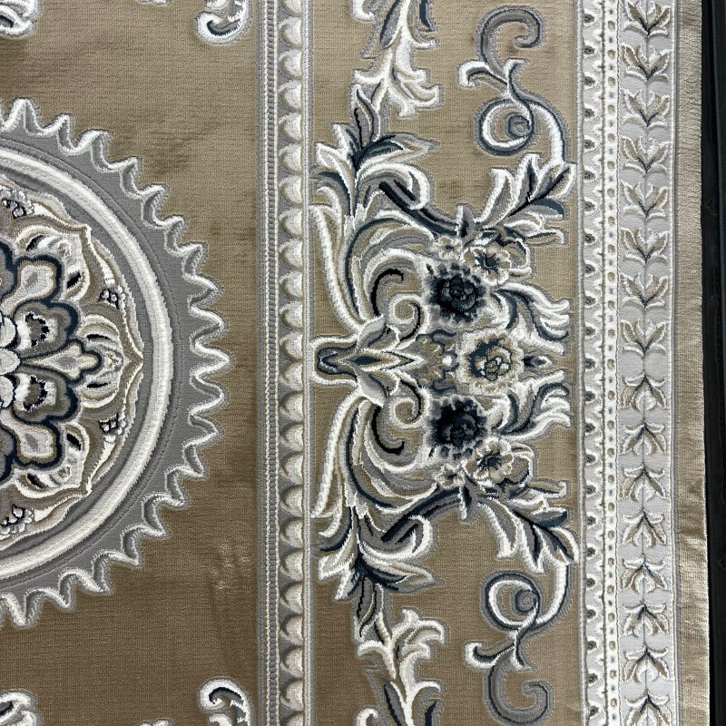 سجاد تركي نقش فرنسي باريس 32125B بيج مقاس 50*80