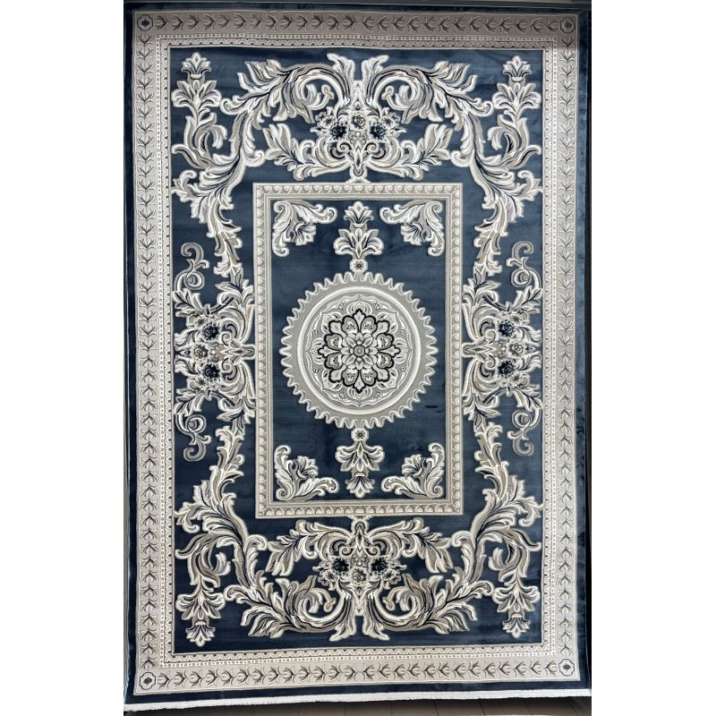 سجاد تركي نقش فرنسي باريس 32125B سماوي مقاس 300*400