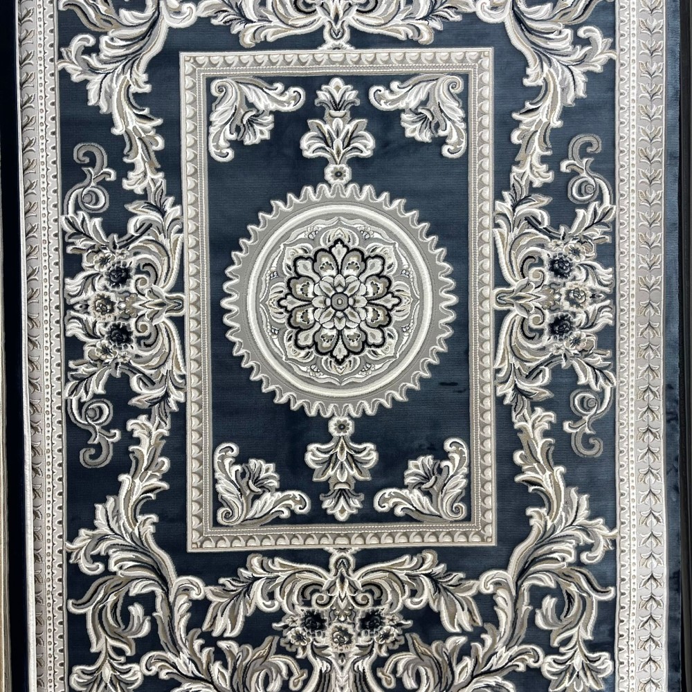 سجاد تركي نقش فرنسي باريس 32125B سماوي مقاس 50*80