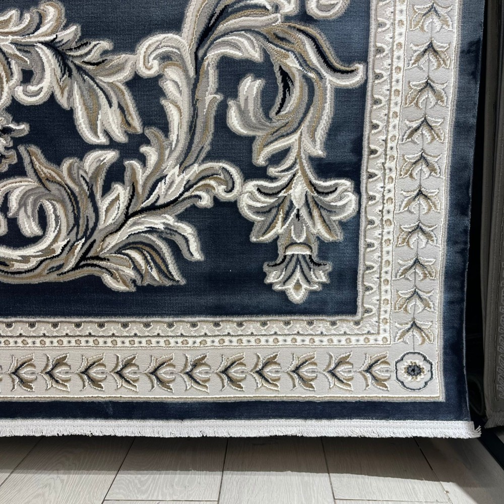 سجاد تركي نقش فرنسي باريس 32125B سماوي مقاس 50*80