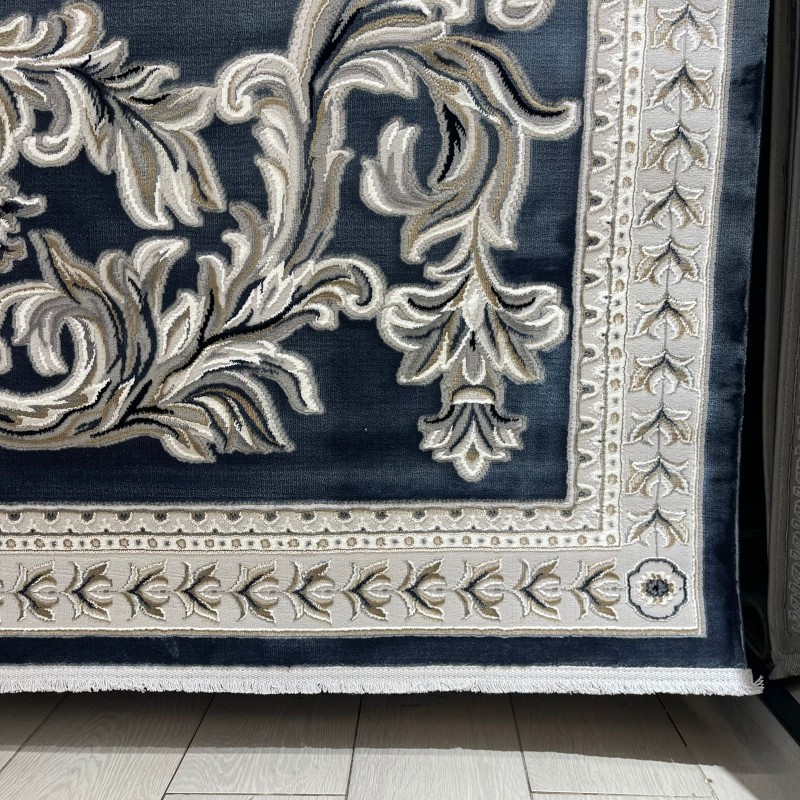 سجاد تركي نقش فرنسي باريس 32125B سماوي مقاس 300*400