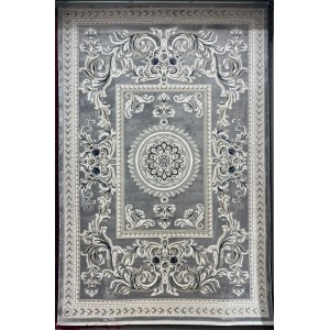 سجاد تركي نقش فرنسي باريس 32125B رصاصي مقاس 250*350