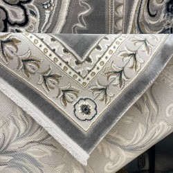 سجاد تركي نقش فرنسي باريس 32125B رصاصي مقاس 250*350