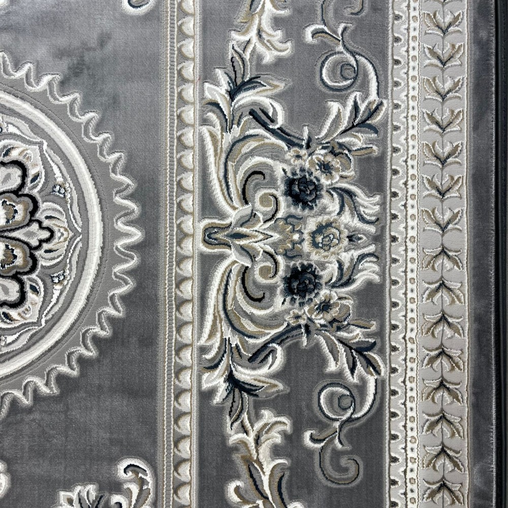 سجاد تركي نقش فرنسي باريس 32125B رصاصي مقاس 250*350