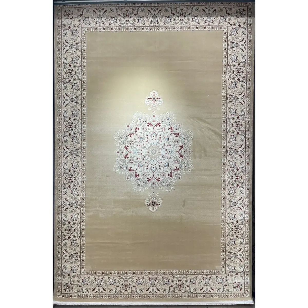 سجاد اصفهان تركي كلاسيك E506B بيج مقاس  100*200