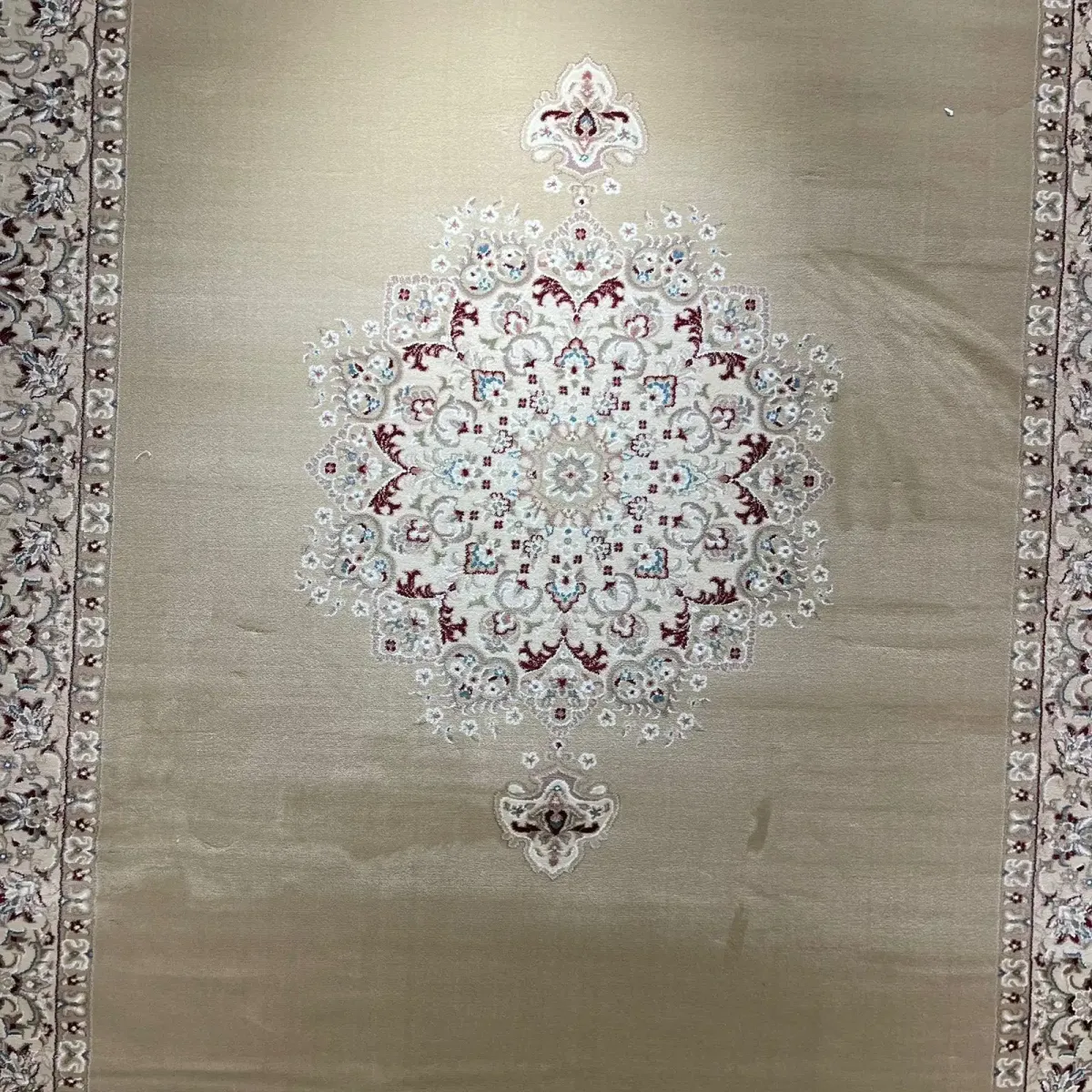 سجاد اصفهان تركي كلاسيك E506B بيج مقاس  100*200