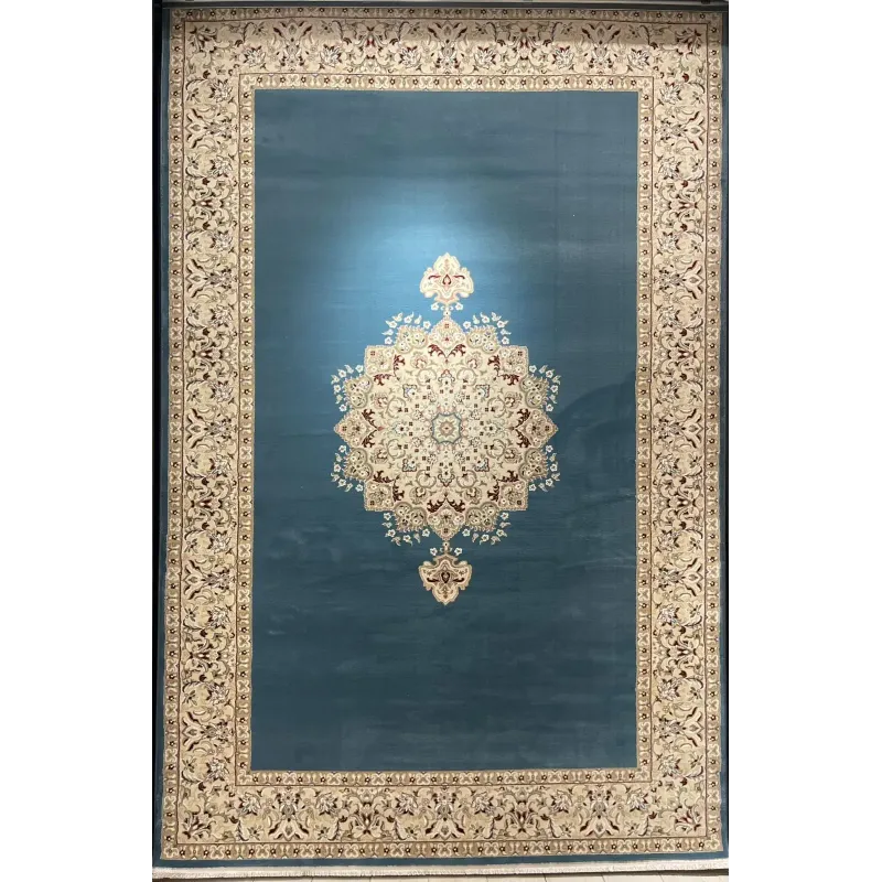 سجاد اصفهان تركي كلاسيك E506B سماوي مقاس 400*400