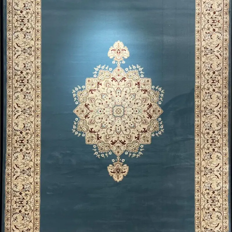 سجاد اصفهان تركي كلاسيك E506B سماوي مقاس 200*300