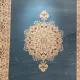 سجاد اصفهان تركي كلاسيك E506B سماوي مقاس 400*400 - اصفهان سجاد تركي كلاسيك