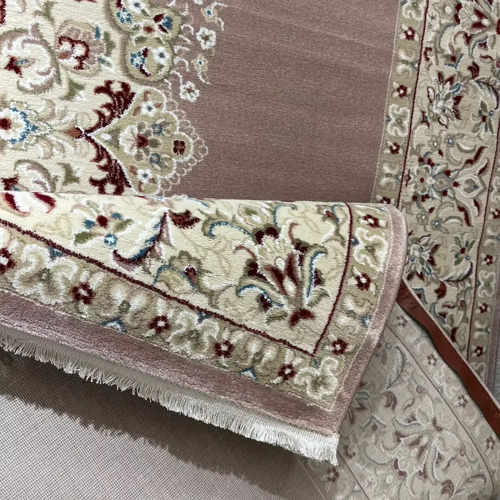 سجاد اصفهان تركي كلاسيك E506B بني مقاس 300*600 - اصفهان سجاد تركي كلاسيك
