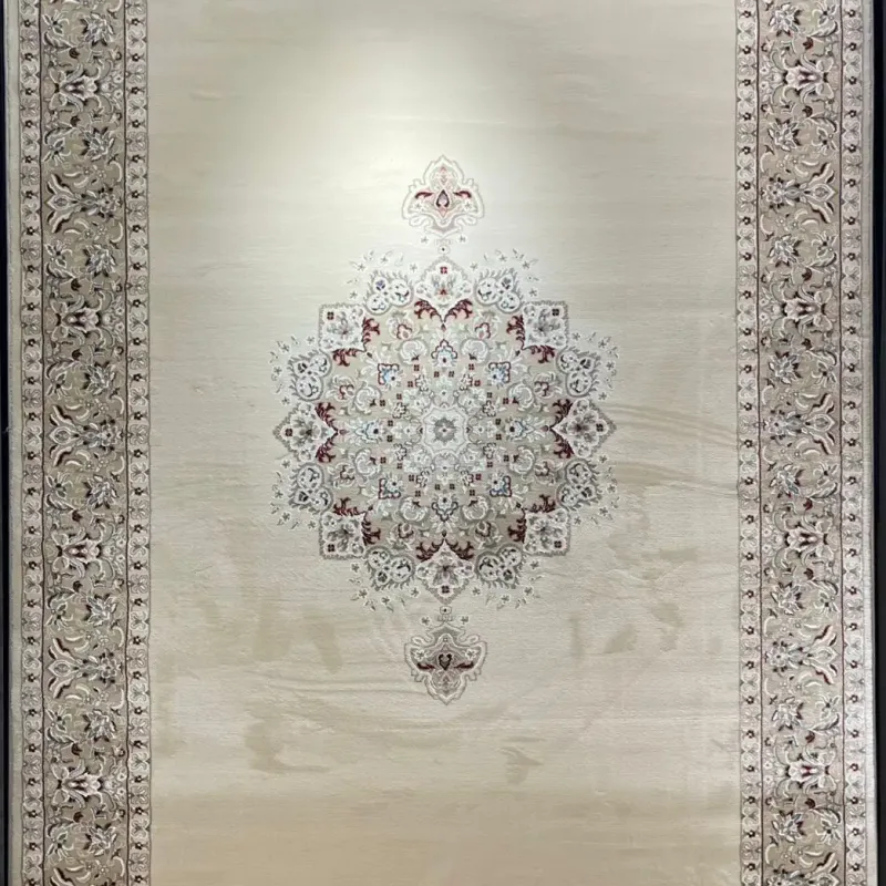 سجاد اصفهان تركي كلاسيك E506B كريم مقاس 50*80