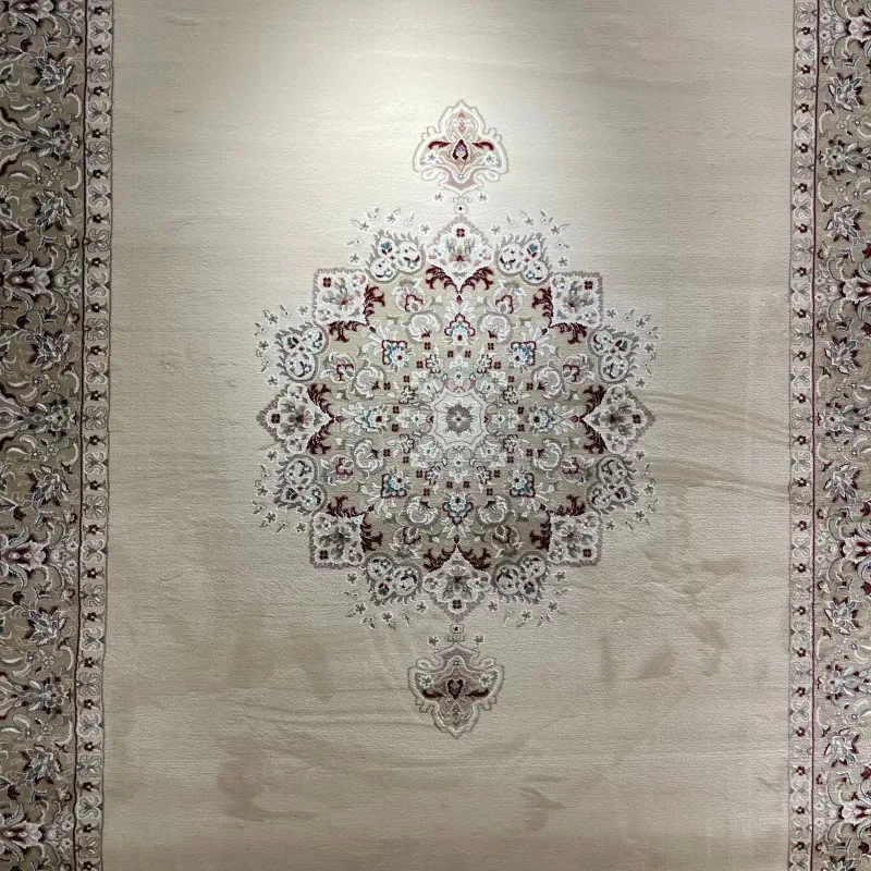 سجاد اصفهان تركي كلاسيك E506B كريم مقاس  100*500