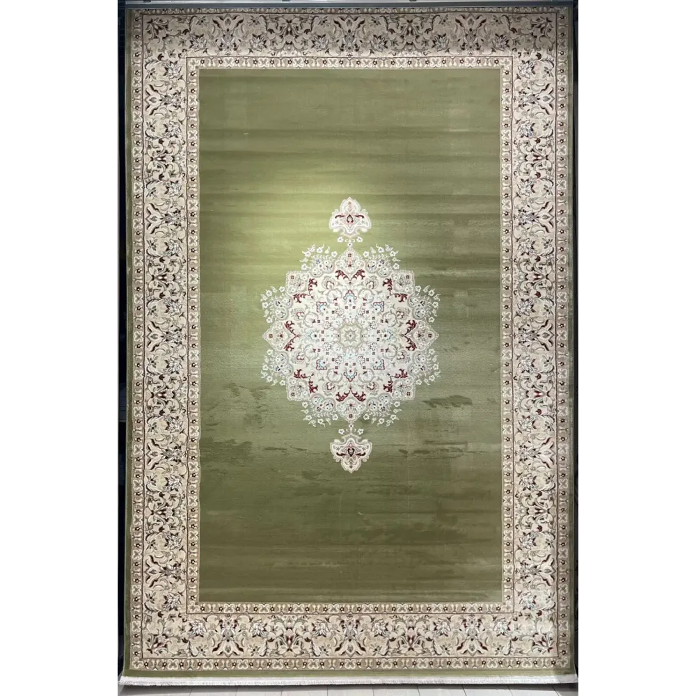 سجاد اصفهان تركي كلاسيك E506B اخضر مقاس 250*350 - اصفهان سجاد تركي كلاسيك
