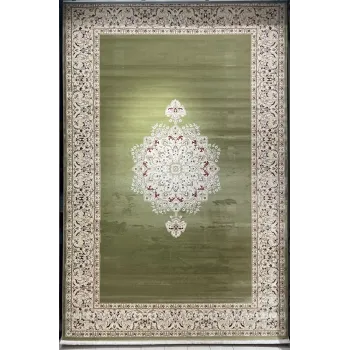 سجاد اصفهان تركي كلاسيك E506B اخضر مقاس  100*400