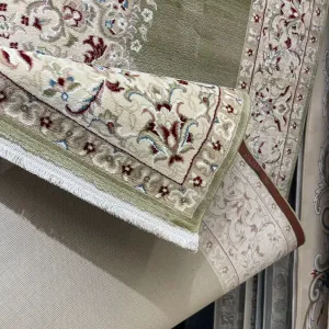 سجاد اصفهان تركي كلاسيك E506B اخضر مقاس 250*350