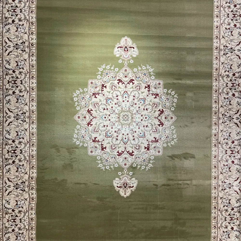 سجاد اصفهان تركي كلاسيك E506B اخضر مقاس 250*350 - اصفهان سجاد تركي كلاسيك