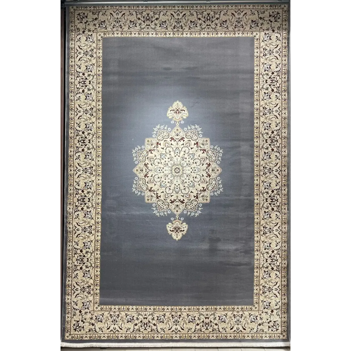 سجاد اصفهان تركي كلاسيك E506B رصاصي مقاس 300*500 - اصفهان سجاد تركي كلاسيك
