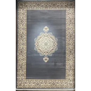 سجاد اصفهان تركي كلاسيك E506B رصاصي مقاس 50*80