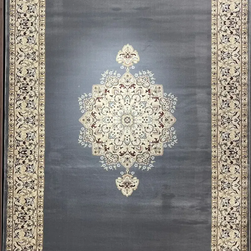 سجاد اصفهان تركي كلاسيك E506B رصاصي مقاس 50*80