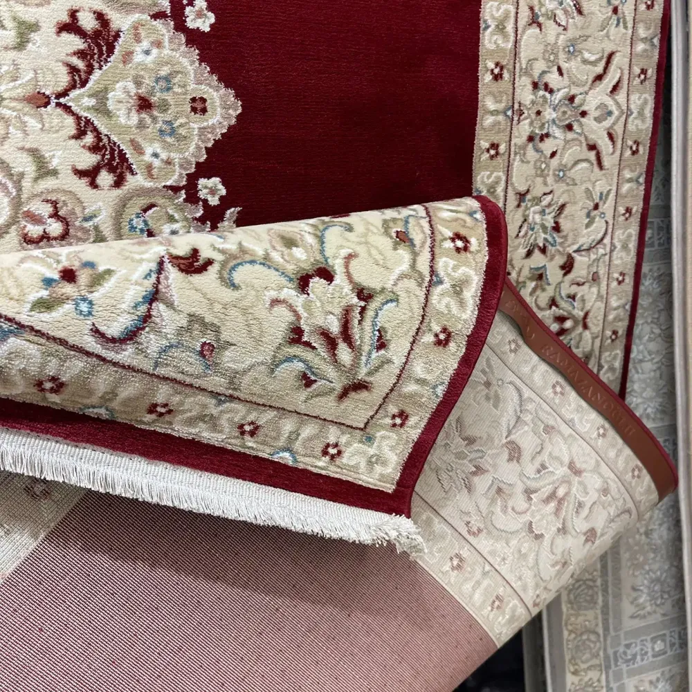 سجاد اصفهان تركي كلاسيك E506B احمر مقاس 400*800 - اصفهان سجاد تركي كلاسيك