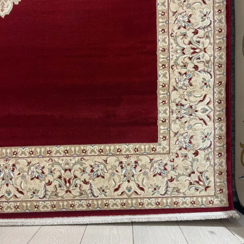 سجاد اصفهان تركي كلاسيك E506B احمر مقاس  100*500