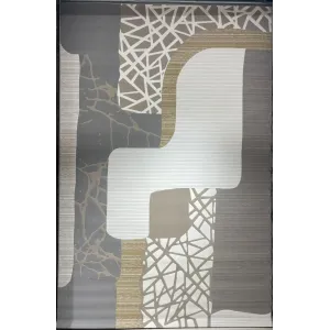 سجاد تركي المصممين لمسة HC02A كريم رصاصي مقاس 50*80