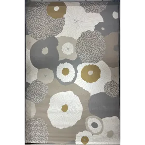 سجاد تركي المصممين لمسة HC03A كريم رصاصي مقاس 400*500