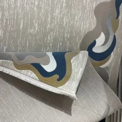 سجاد تركي المصممين لمسة HC36A كريم سماوي مقاس 100*300