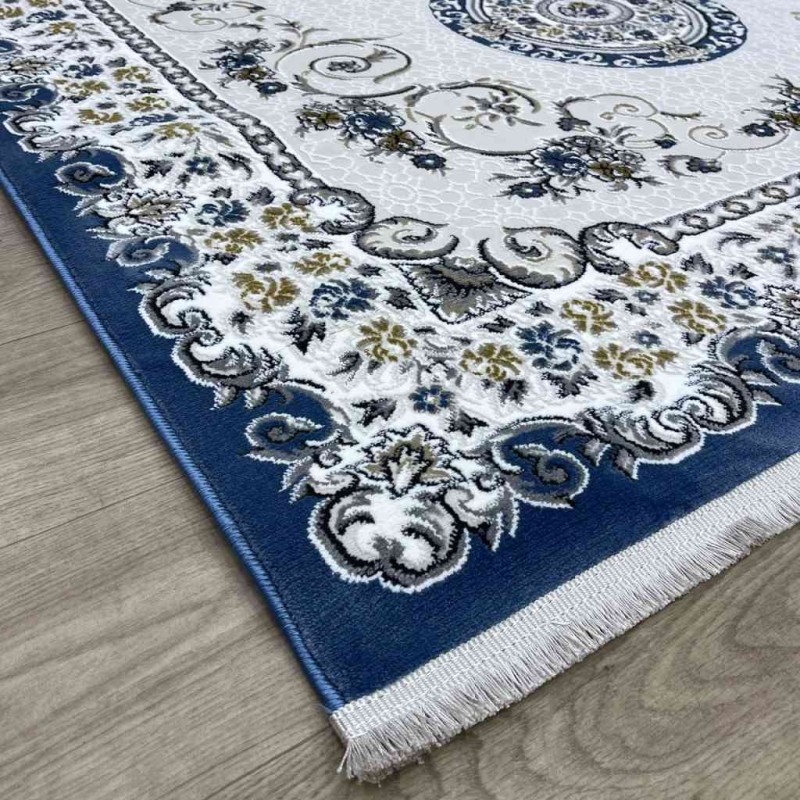 سجاد تركي مارسيليا NJ90A لون ازرق مقاس 100*200
