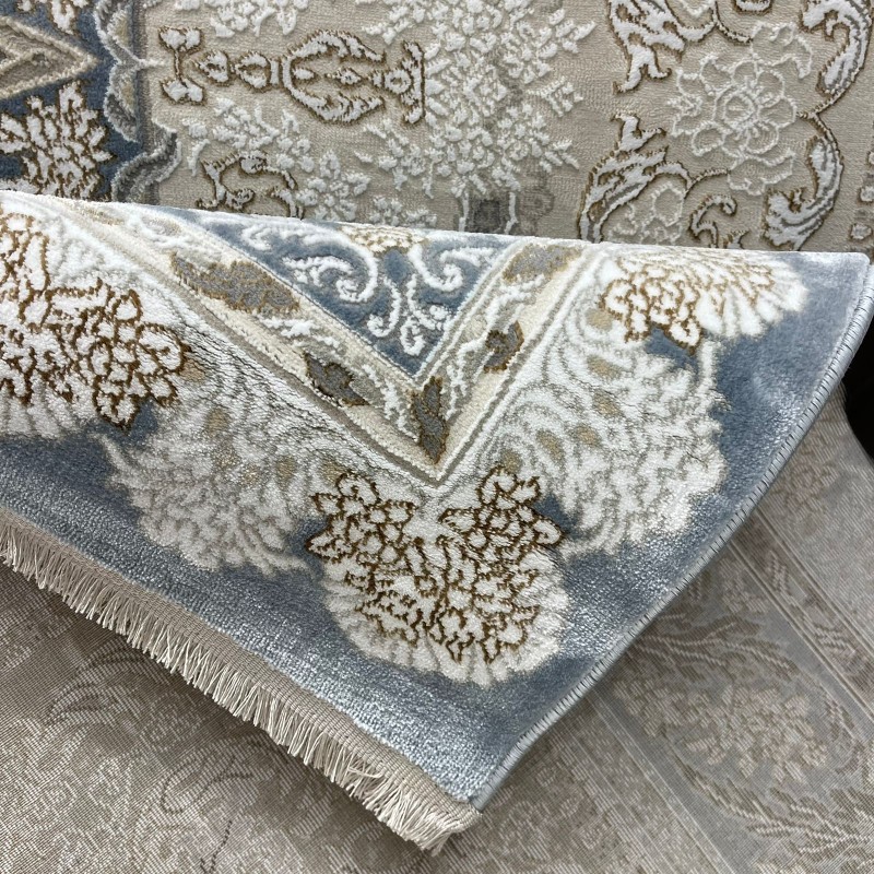 سجاد ميرال تركي كلاسيك EO06A كريم سماوي مقاس 250*350