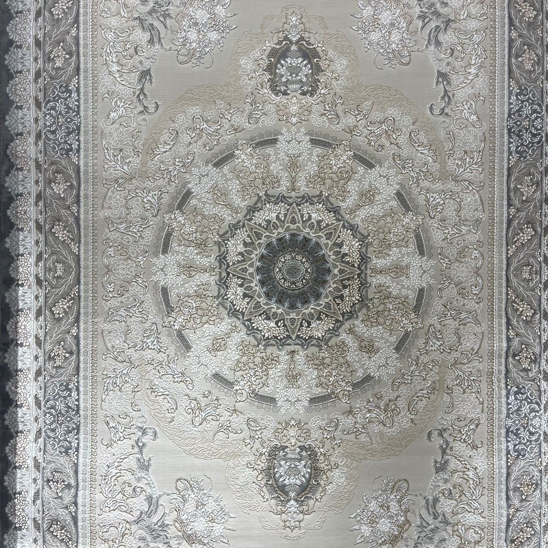 سجاد ميرال تركي كلاسيك EO06A كريم رصاصي غامق مقاس 400*700