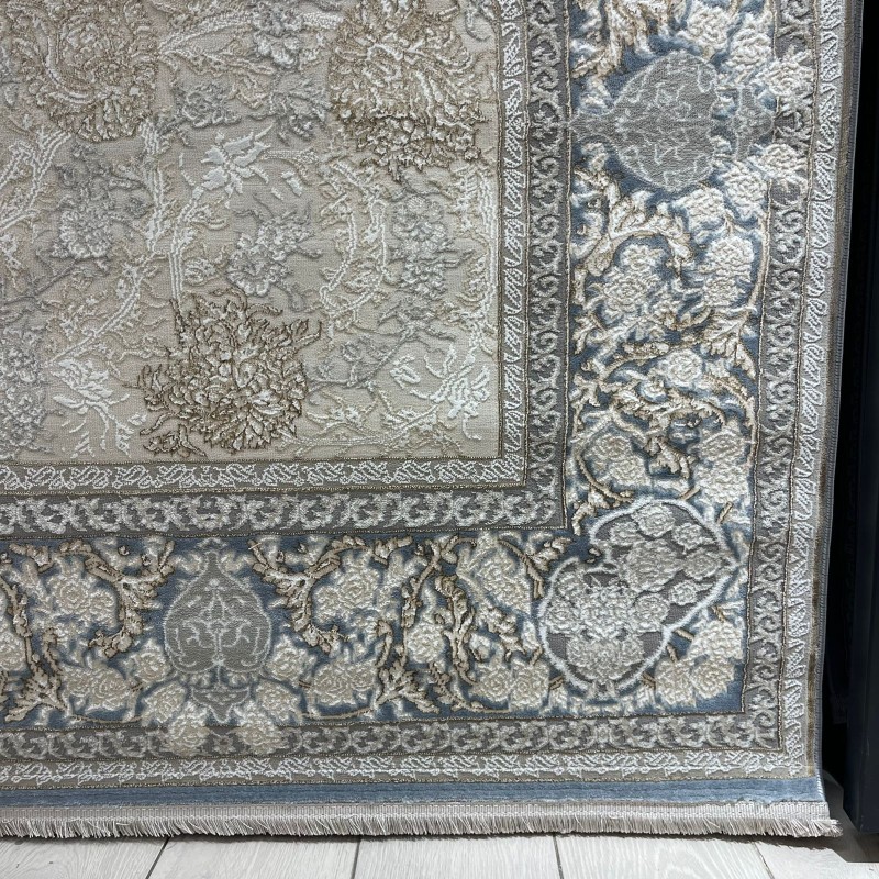 سجاد ميرال تركي كلاسيك EO15A كريم سماوي مقاس 500*600