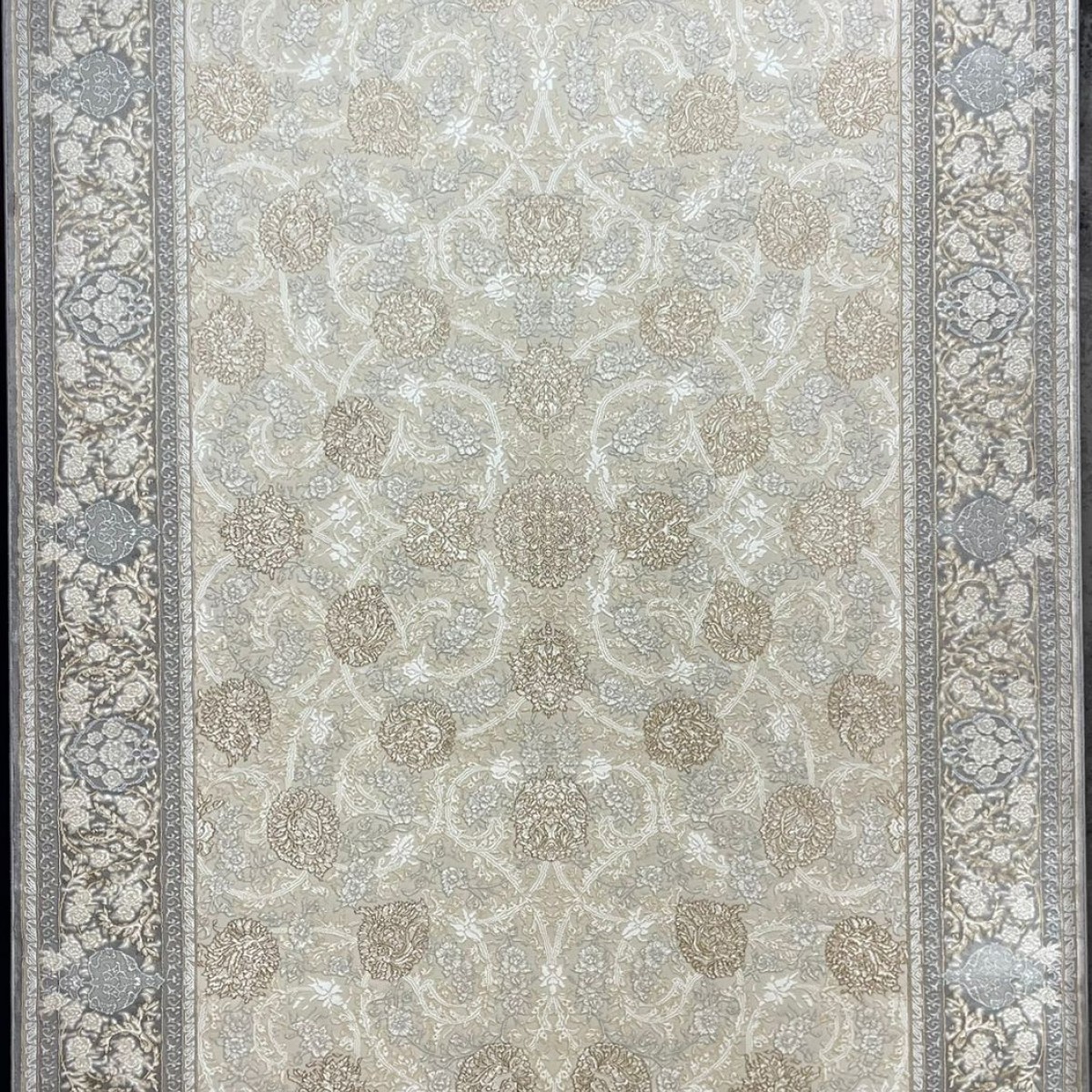سجاد ميرال تركي كلاسيك EO15A كريم رصاصي غامق مقاس 200*300