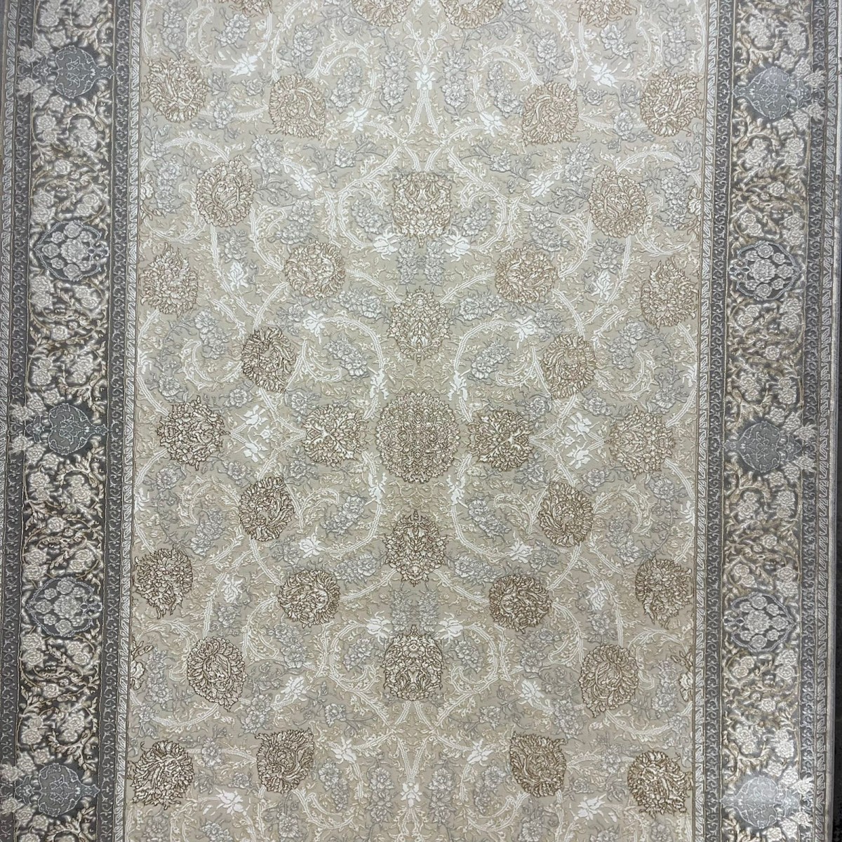 سجاد ميرال تركي كلاسيك EO15A كريم رصاصي غامق مقاس 200*300