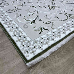 سجاد تركي نرمين نقش فرنسي AM77A كريم اخضر مقاس 50*80 سجاد تركي نرمين نقش فرنسي AM77A كريم اخضر مقاس 50*80