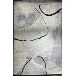سجاد اوبرا تركي HD24A ابيض رصاصي غامق مقاس 50*80 - سجاد مودرن
