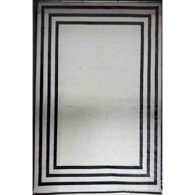 سجاد تركي برواز مودرن 42 ابيض اسود مقاس 200*300
