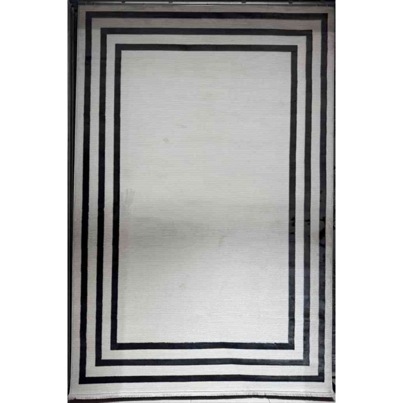 سجاد تركي برواز مودرن 42 ابيض اسود مقاس 300*400