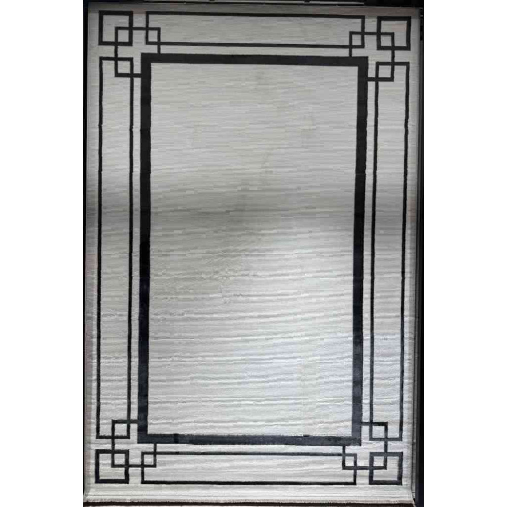 سجاد تركي برواز مودرن 76 ابيض اسود مقاس 50*80