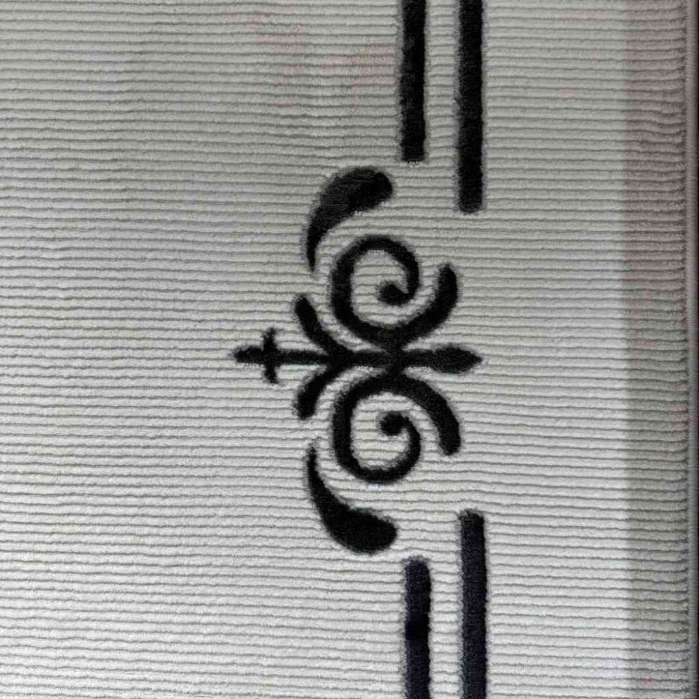 سجاد تركي برواز مودرن 76 ابيض اسود مقاس 50*80