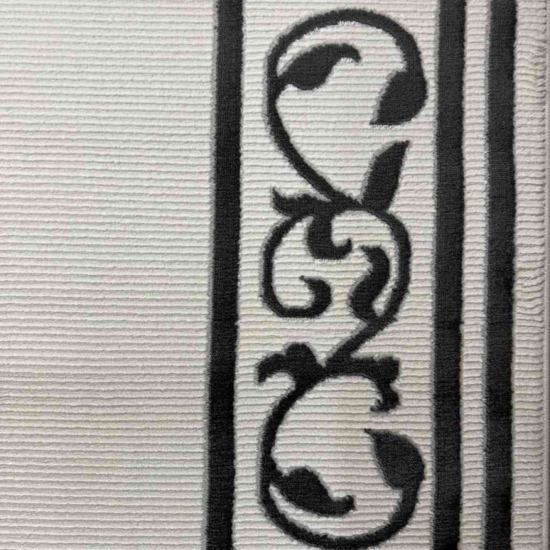 سجاد تركي برواز مودرن 78 ابيض اسود مقاس 300*400
