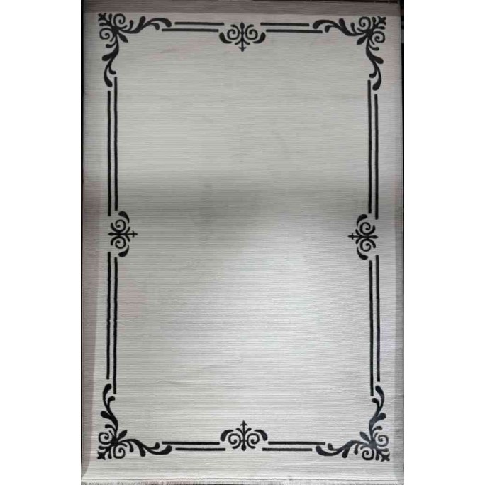 سجاد تركي برواز مودرن 81 ابيض اسود مقاس 150*220