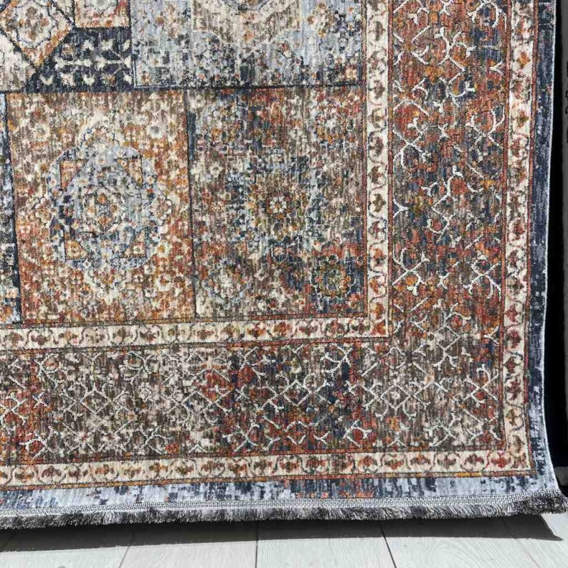 سجاد بوهيمي تركي تكنو KO63B بيج مولتي مقاس 80*150