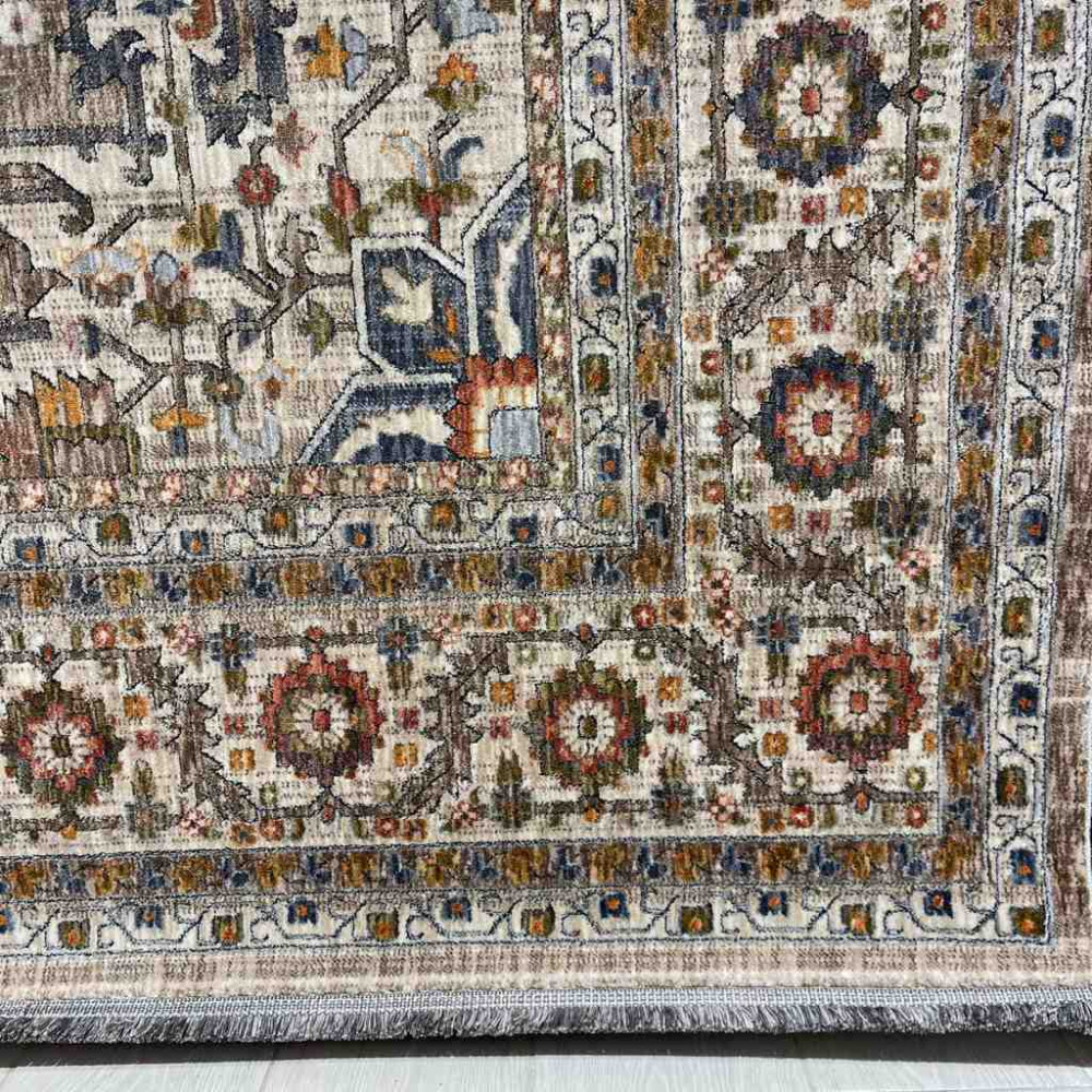 سجاد بوهيمي تركي تكنو KO66A بيج مقاس 80*150