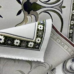 سجاد تركي بوسان نقش فرنسي القصور 007115 رصاصي مقاس 50*80