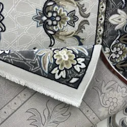 سجاد تركي جمانة نقش فرنسي القصور 007114 رصاصي مقاس 50*80