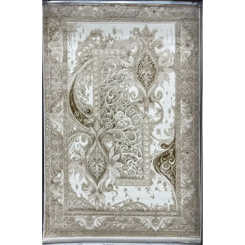 سجاد نيو بوهيمي تركي كاشان ثري دي 8339B بيج مقاس 80*150