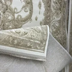 سجاد نيو بوهيمي تركي كاشان ثري دي 8339B بيج مقاس 300*400
