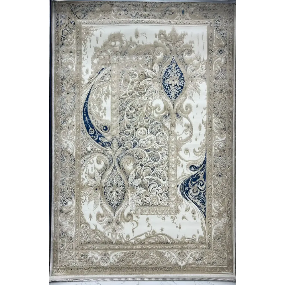 سجاد نيو بوهيمي تركي كاشان ثري دي 8339B سماوي مقاس 80*150