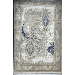 سجاد نيو بوهيمي تركي كاشان ثري دي 8339B سماوي مقاس 80*150